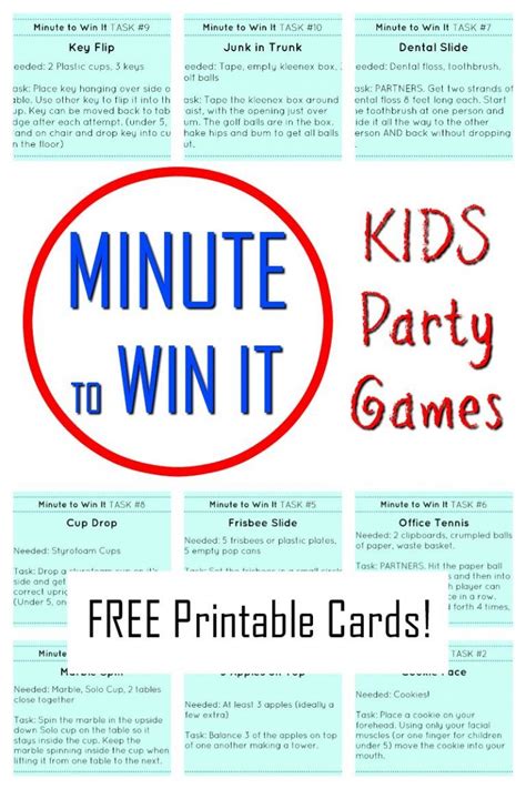 minute to win it kids games|60 second games for kids.